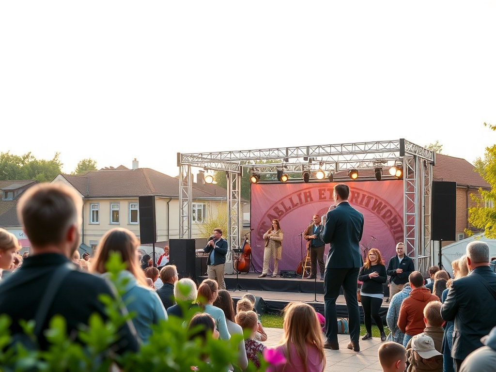 Plakat zapowiadający premiery teatralne w Toruniu - "Kandyd" i "Kelnerskie tango"