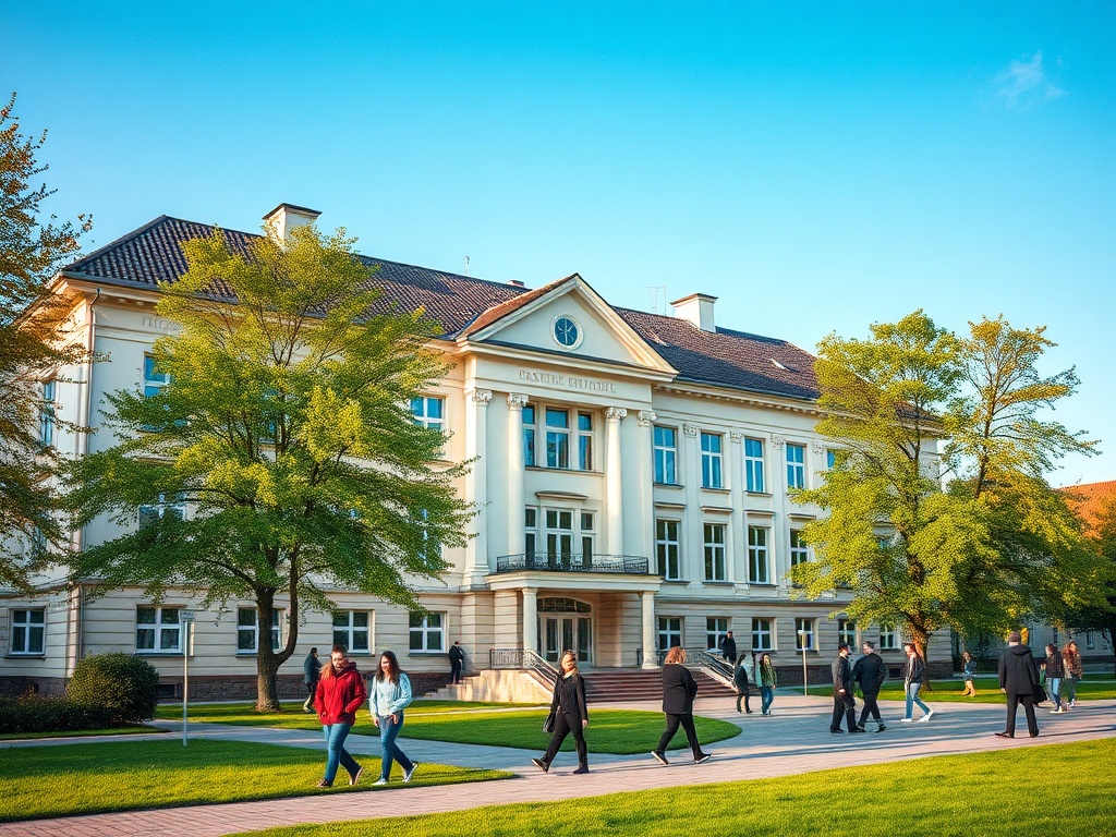Uczniowie uczestniczący w targach edukacyjno-zawodowych w Toruniu, szukający pomysłu na przyszłość